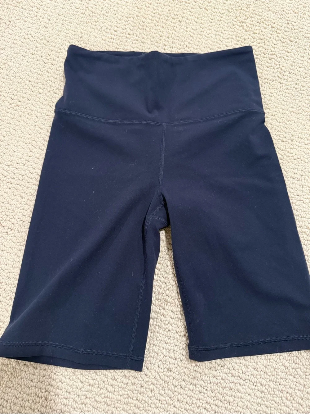 ATHLETA Ultra High Rise Elation Short 9” Inseam navy Biker Women's Size s NWOT